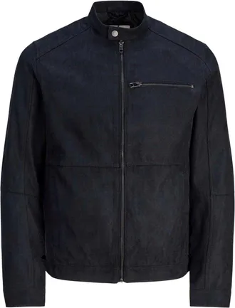 Jack & Jones Jack And Jones Herenbikerjack van kunstleer (Jet Zwart)