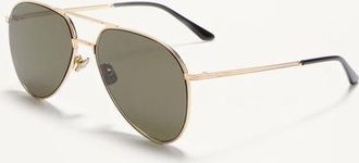 Valentino Occhiale Aviator In Metallo unisex ORO/GREEN 60