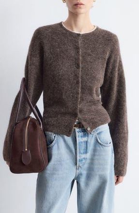 & Other Stories Alpaca & Wool Blend Cardigan in Brown Dark at Nordstrom Rack, Size Small