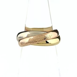 Cartier Trinity Pink White Yellow Pink Gold White Gold Yellow Gold Band Ring (Pre-Owned)