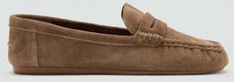 Mango Mocassini crosta di cuoio fascetta marrone medio - Donna - 35 - MANGO