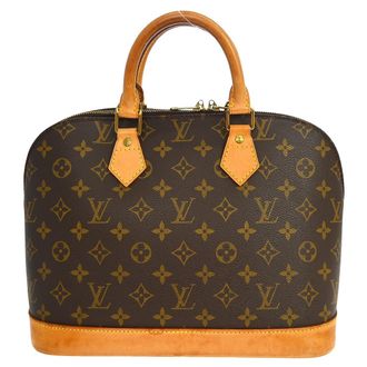 Louis Vuitton Vintage Alma Handbag Monogram Canvas Brown Canvas Handbag (Pre-Owned)