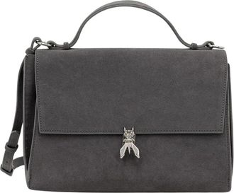 Patrizia Pepe Compacte Crossbody Tas - Dames - Handtassen - Grijs - ONE Size - Leer - Tassen