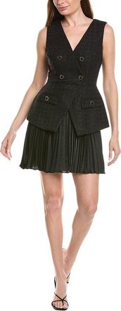 Milly Boucle Mixed Media Mini Dress