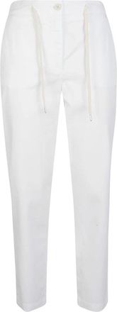 Eleventy Slim-fit Broeken - Dames - Slim Fit Broeken - Wit - XL - Katoen - Broeken