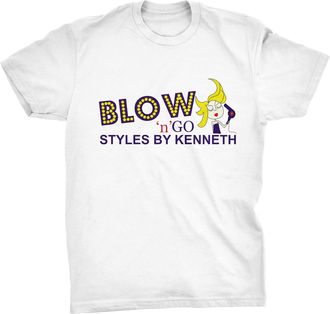 Generic Blow n Go Benidorm Kenneth Funny Hairdresser T-Shirt (White, XXL)