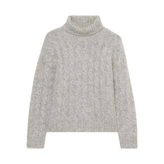 Brooks Brothers Brushed Lamswollen Turtleneck - Dames - Coltruien - Grijs - XS - Wol - Truien & Vesten