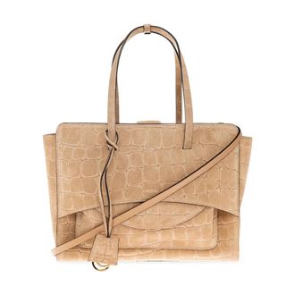 Hidesins Flap Large Bag - Dames - Shoppers - Beige - ONE Size - Leer - Tassen