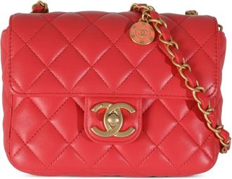 Chanel Borsa a spalla Classic Flap mini - Rosso