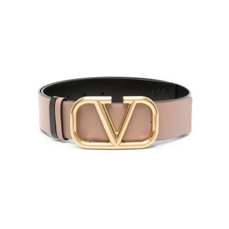 Valentino Garavani Belts, female, Pink, 70 CM, Signature Reversible Leather Belt
