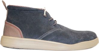 Hey Dude Blauwe Su&egrave;de Loafers - Heren - Veterlaarzen - Blauw - 45 EU - Su&egrave;de - Schoenen