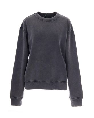 Haikure Black Shannen Relaxed Slit-Back Cotton Sweatshirt