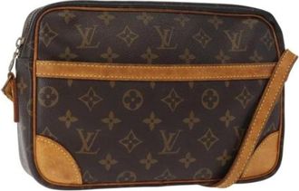 Louis Vuitton Pre-owned Cross Body Bags, female, Brown, Size: ONE SIZE Pre-owned Canvas Cross Body Bag
