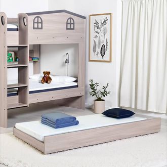 Seconique Hector Trundle Bed in Grey | Size: Single