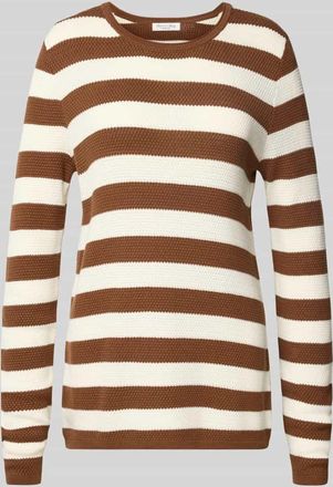 Christian Berg Strickpullover mit Grobstrick in Cognac, Größe XXL