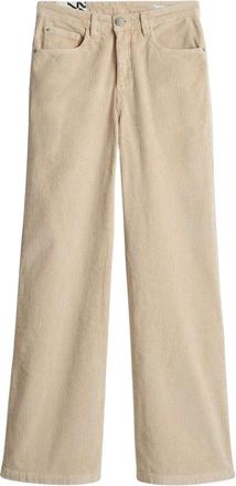 OPUS Minah Palazzo Cord - Dames - Broeken - Wit - Maat: M L32 Katoen