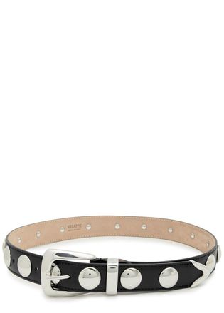 Khaite Benny Studded Leather Belt - Black - 90 (UK14/ L)