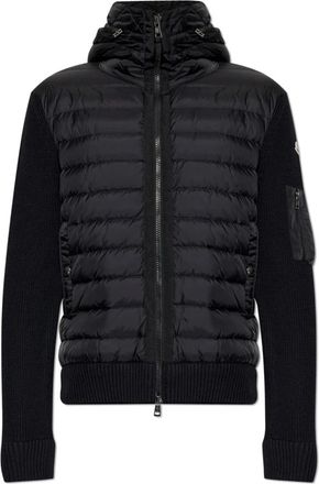 Moncler Vest met dons voorzijde - Heren - Vesten - Zwart - 2XL - Wol - Truien & Vesten