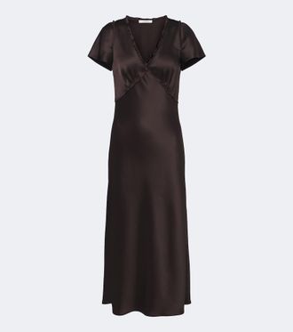 Dorothee Schumacher Shiny Statement satin midi dress