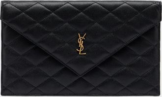 Saint Laurent Paris leather clutch