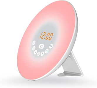 OEM Sveglia Con Luce Diurna, Sveglia Con Simulatore Di Alba, Simulazione Di Alba E Tramonto, 6 Suoni Naturali, Sveglia, Snooze, 6 Colori Di Luce E Luce Bi