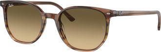 Ray-Ban Elliot Brown Gradient Square Unisex Sunglasses RB2197 13920A 52