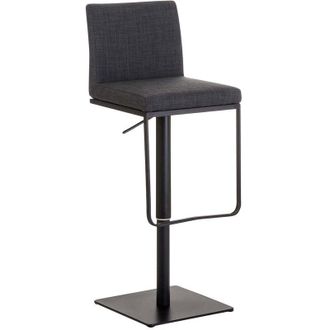 Clp Set di 2 sgabelli da bar con rivestimento in tessuto Panama grigio scuro nero