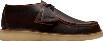 Clarks Desert Nomad - Heren - Veterschoenen - Bruin - 43 EU - Leer - Schoenen