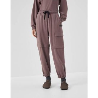 Brunello Cucinelli WomenS Fig Cotton Cargo Jogger Trousers, Size XS