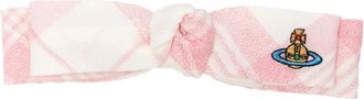 Vivienne Westwood Orb-embroidered Checked-pattern Hair Clip