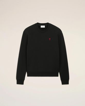 Ami Ami Paris Mens Sweatshirt Black Cotton - Size X-Large