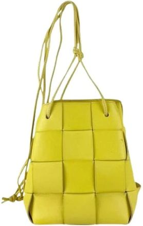 Bottega Veneta Pre-owned Bucket Bags, female, Yellow, Size: ONE SIZE Pre-owned Bucket Bag