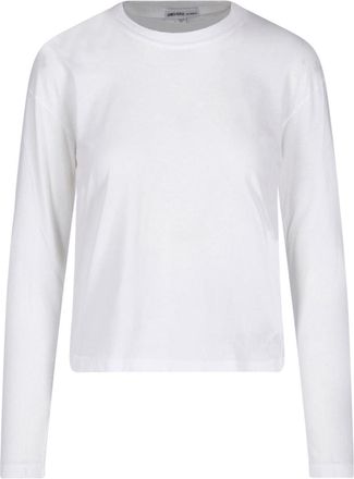 James Perse White Long-Sleeve Soft Cotton T-Shirt
