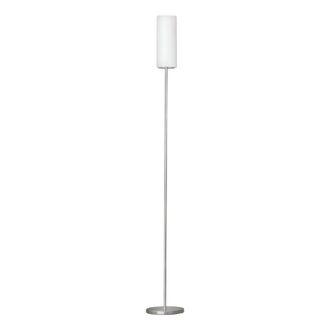 Eglo Troy Floor Lamp - White & Matt Nickel | TJ Hughes