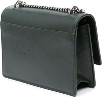 Saint Laurent Pre-owned Cross Body Bags, female, Green, Size: ONE SIZE Pre-owned The Sunset Chain Wallet