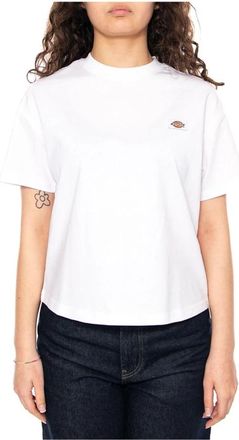 Dickies Oakport Boxy SS Tee - Dames - T-shirts - Wit - XS - Tops