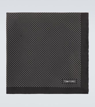 Tom Ford Polka-dot silk pocket square