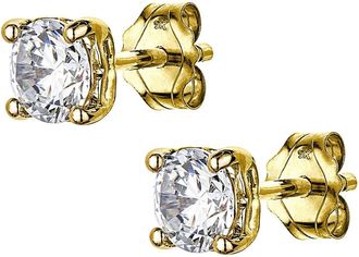 Created Brilliance Bonnie Yellow Gold One Carat Lab Grown Diamond Earrings