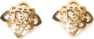 Chanel CC Square Clip On Earrings Oorbellen