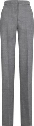 Blumarine Rechte broek - Dames - Straight fit broeken - Grijs - XS - Wol - Broeken