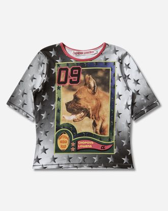 Chopova Lowena Women s Deptford Dogs Fitted Jersey Top Multicolor