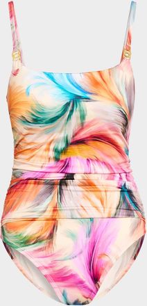 La Blanca Feathered Impressions Lingerie One-Piece Swimsuit