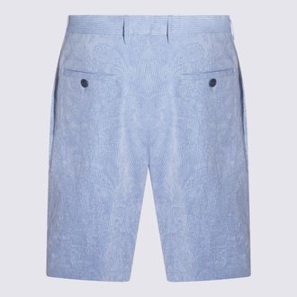 Etro Mens Shorts Light Blue _100 % Co