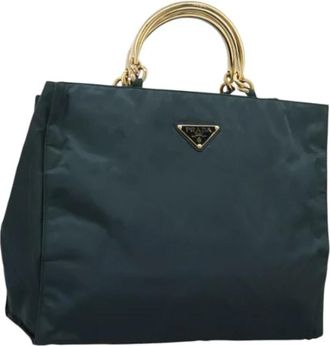 Prada Pre-owned Vintage Handtas - Dames - Vintage Handtas - Groen - ONE Size - Nylon - Vintage