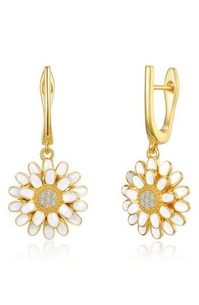 Lafonn Daisy Drop Simulated Diamond Earrings in Gold/White at Nordstrom Rack