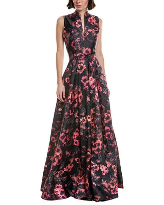 Rene Ruiz Print A-Line Gown