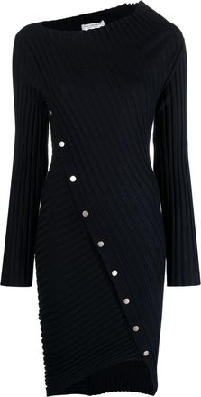 Philosophy di Lorenzo Serafini asymmetric ribbed minidress - women - Polyamide/Polyester/Viscose/Spandex/Elastane - 42 - Blue