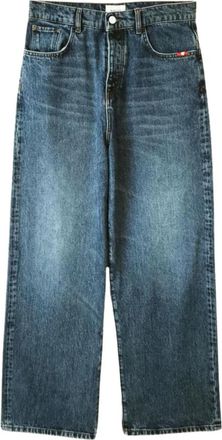 Amish Wijde Pijpen Loose-fit Jeans - Heren - Loose Fit Jeans - Blauw - W29 - Katoen - Jeans