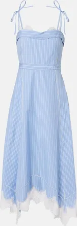 SIMKHAI Avaleigh striped cotton midi dress