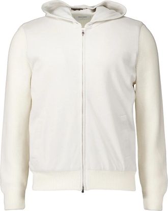 Gran Sasso Ecru Vest - Heren - Vesten met rits - Beige - 2XL - Katoen - Hoodies & sweatvesten
